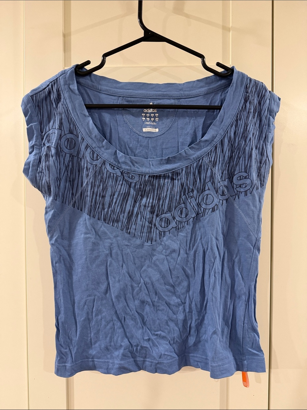 Adidas Light Blue Graphic Scoop Neck Tank